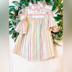 🔹4/$25- Old Navy Metallic Striped Cold Shoulder Top‎